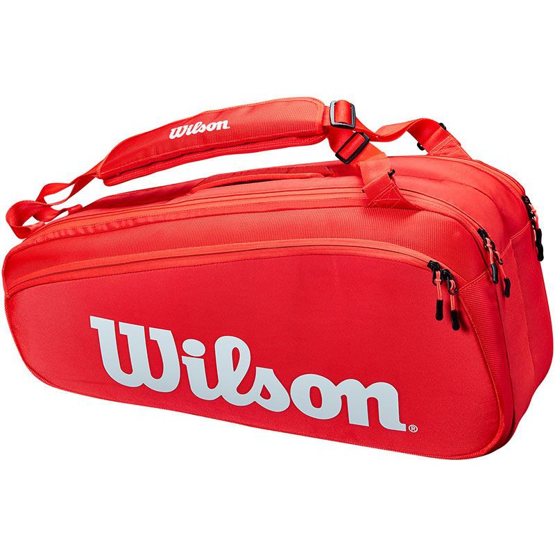 Kelder Boek Sluiting Wilson Super Tour 6 Pack RED Tennis Tassen kopen bij All in Tennis